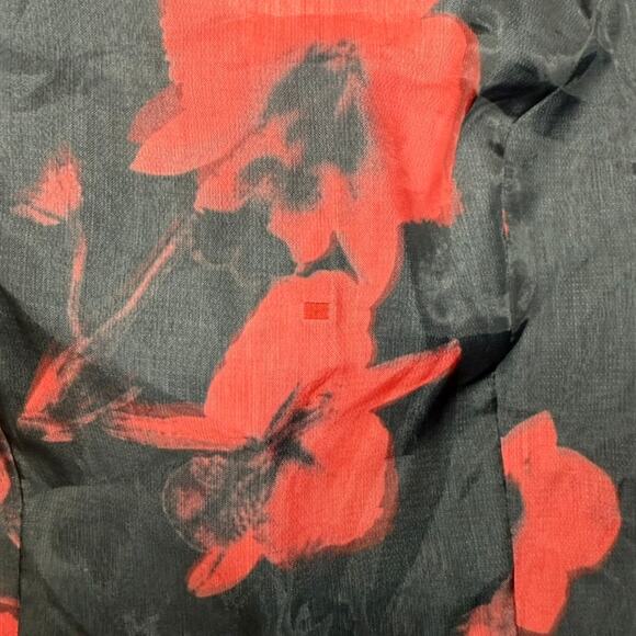 Lulu's Just My Imagination Black and Red Floral Print Top Women S Black Boho - Picture 5 of 6